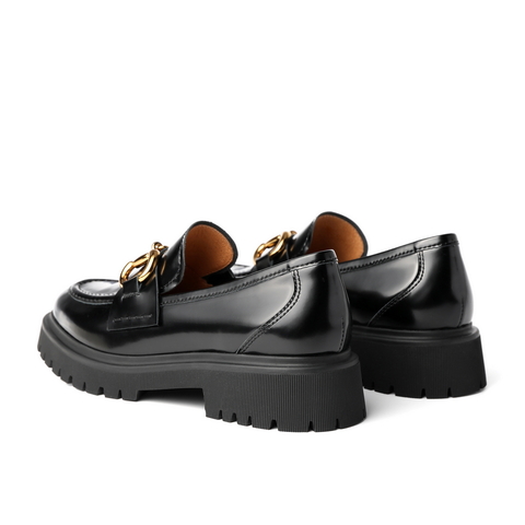 百丽厚底乐福鞋女2021款复古英伦风牛皮制服JK单鞋3ZHB8AA1