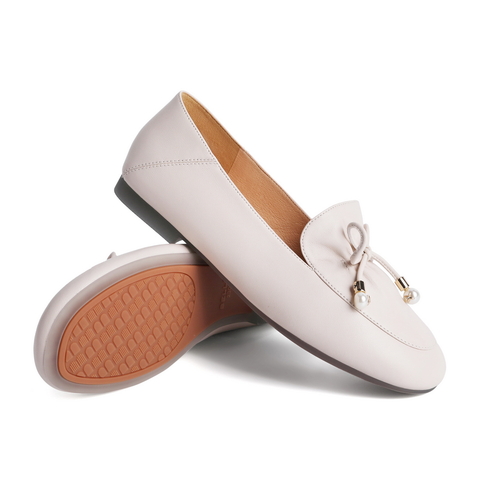 百丽2021春新商场同款羊皮革女减龄蝴蝶结休闲单鞋3G724AA1