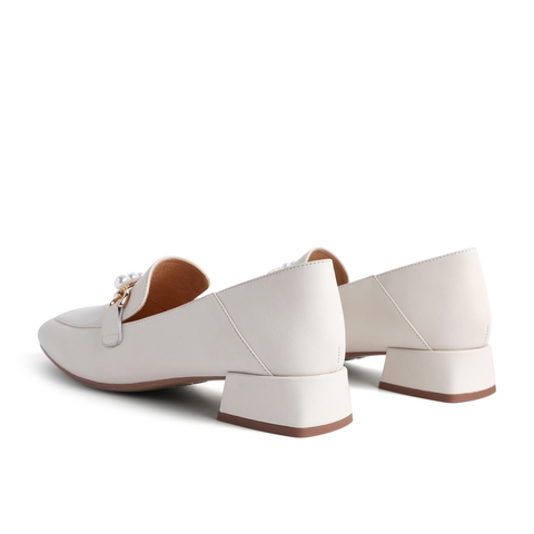 百丽粗跟乐福鞋女2021商场同款英伦风皮革女小皮鞋3E727AA1