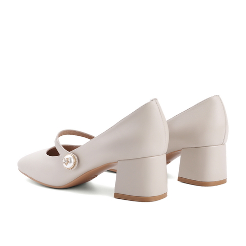 百丽玛丽珍鞋女2021商场同款漆牛皮革粗跟单鞋W1Z1DAQ1