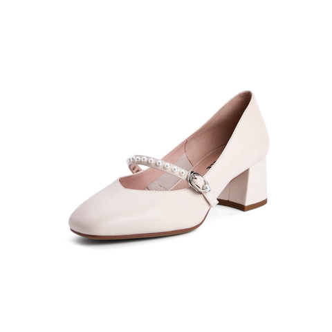 百丽玛丽珍单鞋女2021商场同款羊皮革单鞋3DQ08AQ1