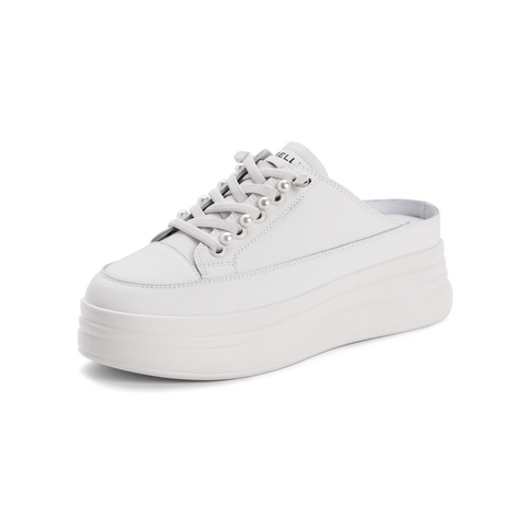 百丽2021穆勒鞋凉鞋女商场同款小白鞋包头外穿W3E2DAH1