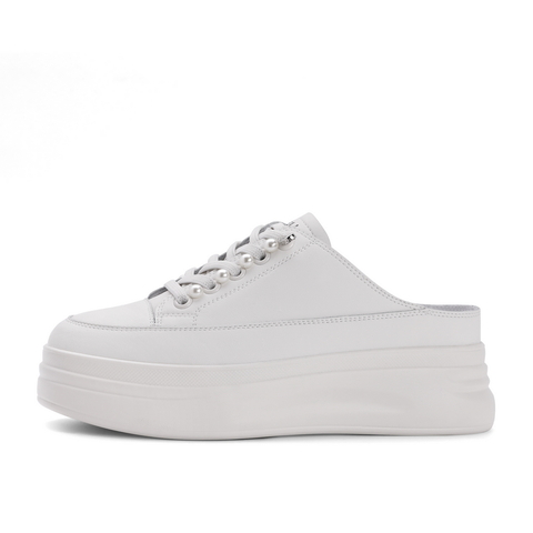 百丽2021穆勒鞋凉鞋女商场同款小白鞋包头外穿W3E2DAH1