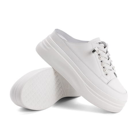 百丽2021穆勒鞋凉鞋女商场同款小白鞋包头外穿W3E2DAH1