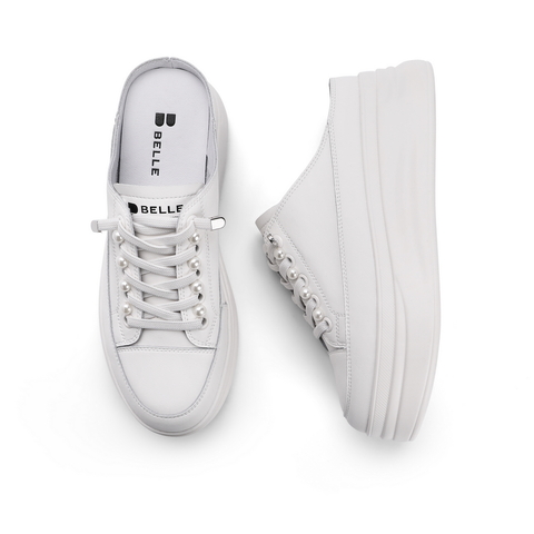 百丽2021穆勒鞋凉鞋女商场同款小白鞋包头外穿W3E2DAH1