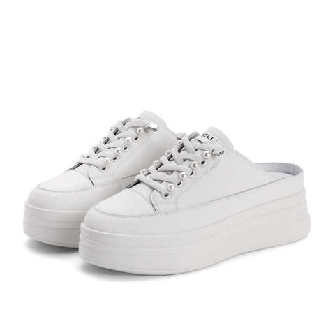 百丽2021穆勒鞋凉鞋女商场同款小白鞋包头外穿W3E2DAH1