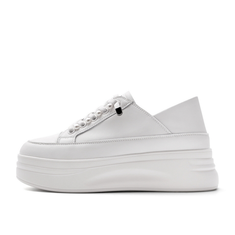 百丽厚底小白鞋女2021商场同款增高休闲板鞋W3E1DAM1