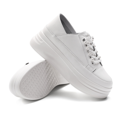 百丽厚底小白鞋女2021商场同款增高休闲板鞋W3E1DAM1