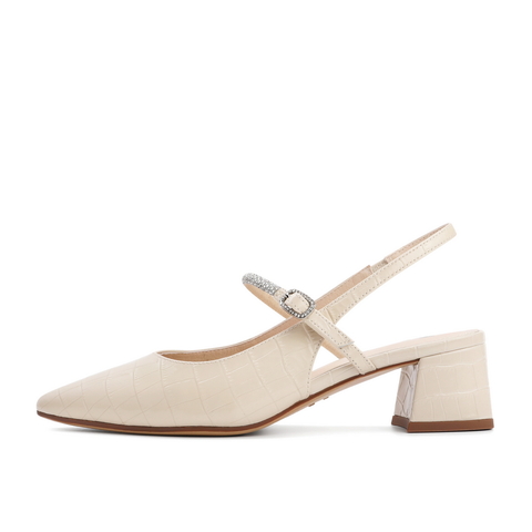 百丽2021粗高跟凉鞋女商场同款压花皮仙女风包头3IB30BH1