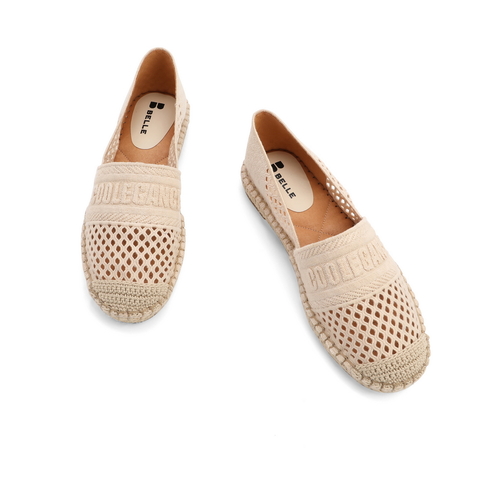 百丽宅度假2021商场同款绣花镂空女休闲平底渔夫鞋BX3D4BA1