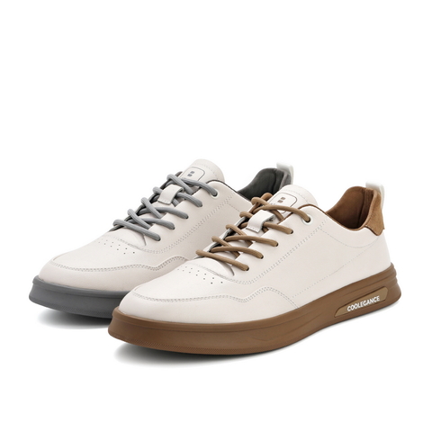 百丽时尚板鞋男2021春新牛皮革简约潮流撞色休闲鞋70393AM1