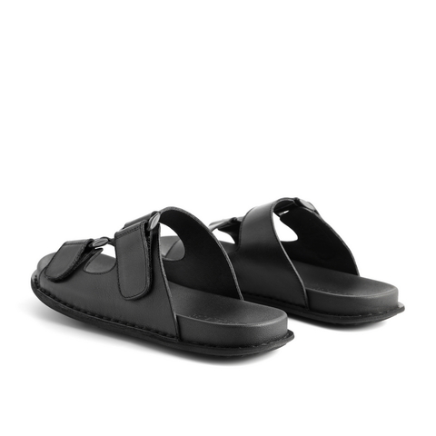 百丽户外沙滩鞋男2021牛皮革男套脚休闲凉拖鞋外穿91901BL1