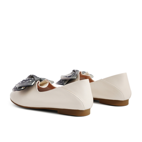 百丽通勤浅口鞋2021商场同款可爱蝴蝶结女平底单鞋W4Z1DAA1