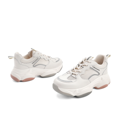 百丽冰原老爹鞋女2021商场同款旅游网面运动休闲鞋W2P4DBM1