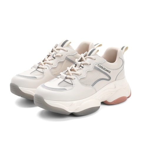 百丽冰原老爹鞋女2021商场同款旅游网面运动休闲鞋W2P4DBM1