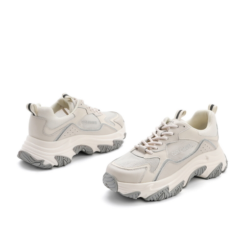 百丽冰原老爹鞋女2021商场同款运动旅游网面休闲鞋W4Q1DBM1