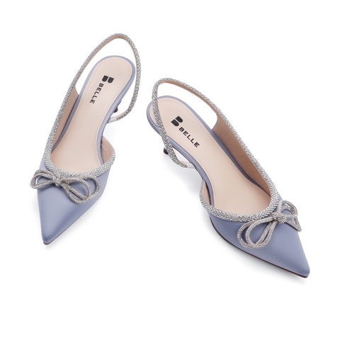 百丽星辰2021款尖头通勤细高跟凉鞋气质仙女风SCJ3DBH1