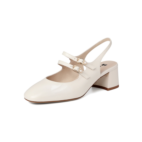 百丽包头凉鞋女2021商场同款气质粗跟玛丽珍凉鞋3NG31BH1