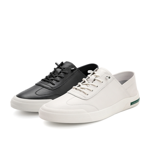 百丽撞色小白鞋男2021夏新牛皮革男青春减龄套脚休闲板鞋21922BM1