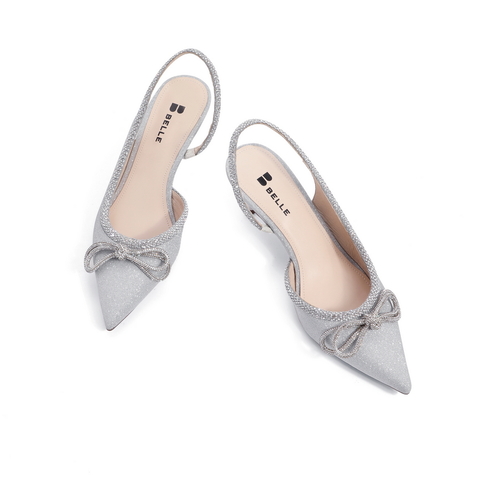 百丽星辰2021商场同款尖头仙女风高跟凉鞋包头女鞋BSCJ3BH1