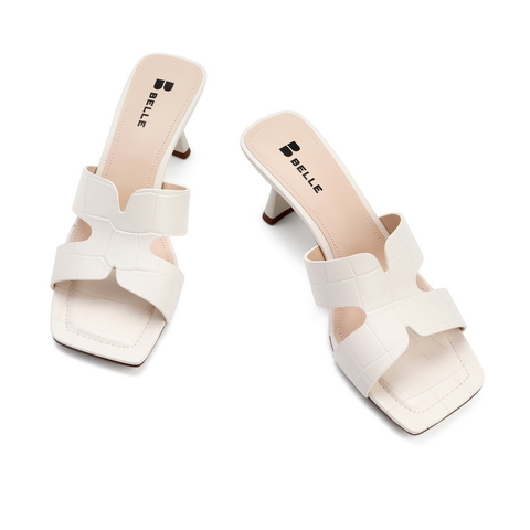 百丽几何拖2021高跟外穿凉拖女款商场同款拖鞋3LRB7BT1