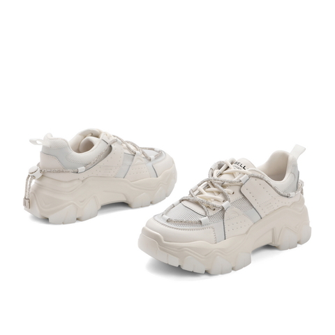 百丽ins潮老爹鞋女2021商场同款厚底休闲网面运动鞋20179BM1