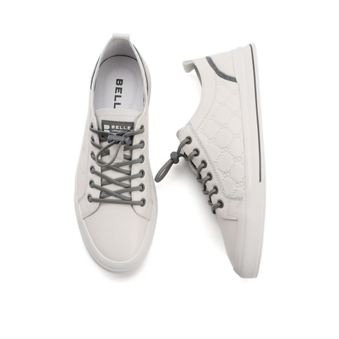 百丽小白鞋男2021商场同款牛皮革男潮流减龄休闲板鞋7GA01BM1