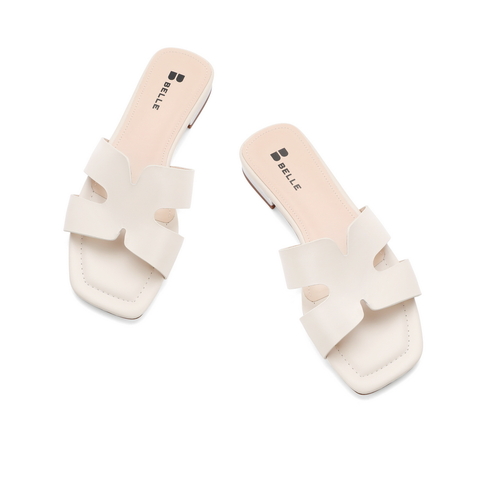 百丽几何拖2021商场同款女低跟休闲法式拖鞋外穿3IID3BT1