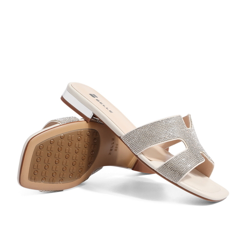 百丽几何拖2021夏新商场同款女平底拖鞋外穿仙女风3IID4BT1