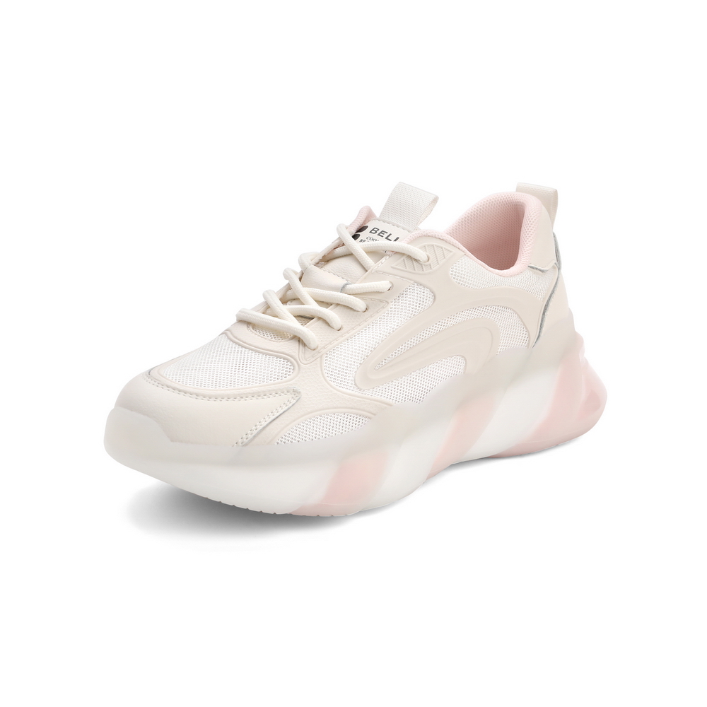 百丽ins潮老爹鞋女2021商场同款撞色网面运动休闲鞋B0307BM1