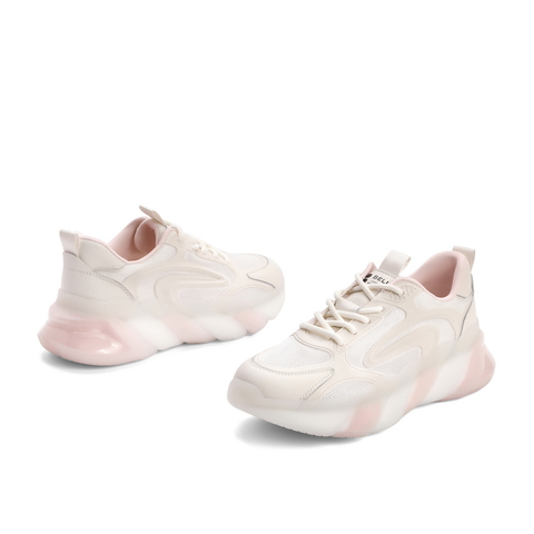 百丽ins潮老爹鞋女2021商场同款撞色网面运动休闲鞋B0307BM1