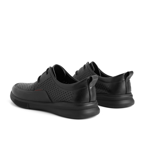 百丽2021牛皮革男便捷套脚通勤黑色商务休闲皮鞋62132BM1