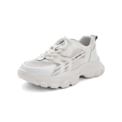 百丽ins潮搭老爹鞋女2021时尚网面厚底运动休闲鞋B0316BM1