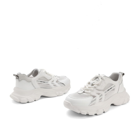 百丽ins潮搭老爹鞋女2021时尚网面厚底运动休闲鞋B0316BM1