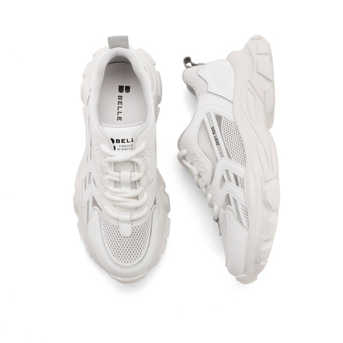 百丽ins潮搭老爹鞋女2021时尚网面厚底运动休闲鞋B0316BM1