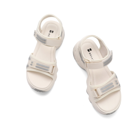 百丽魔术贴运动凉鞋女2021夏新商场同款厚底沙滩鞋W6Z1DBL1