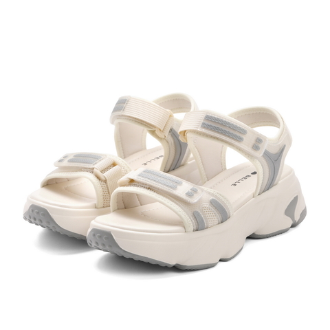 百丽魔术贴运动凉鞋女2021夏新商场同款厚底沙滩鞋W6Z1DBL1