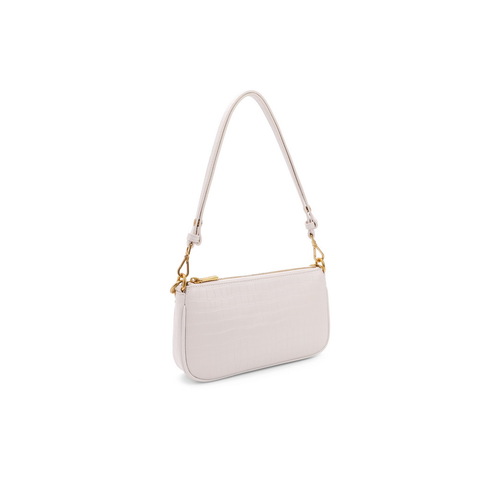 百丽2021夏新商场同款牛皮压花纹复古腋下包女单肩包X5095BX1