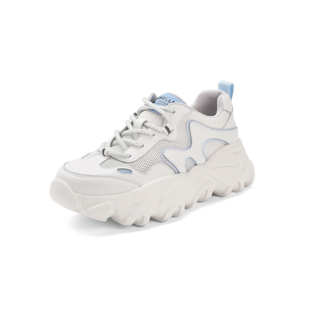 百丽复古老爹鞋2021夏新女拼接网面时尚运动风休闲鞋B0325BM1