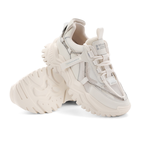 百丽2021女时尚帅气厚底运动风休闲老爹鞋B0342BM1