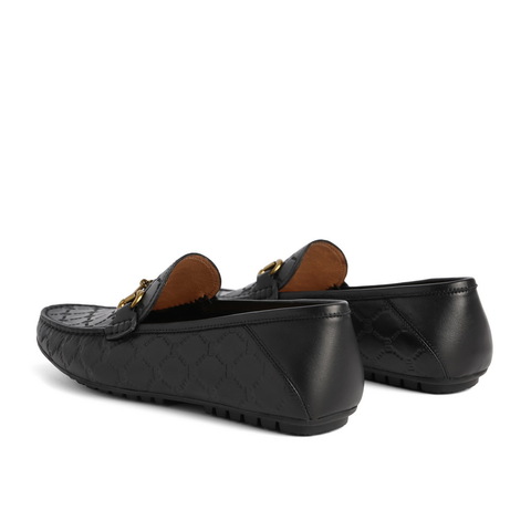 百丽2021牛皮革男套脚舒适时尚复古压花休闲乐福鞋B0310BM1