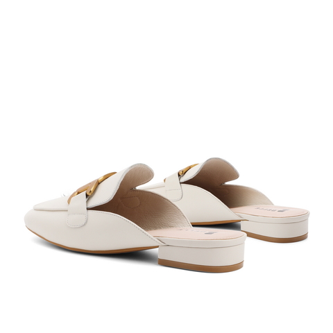 百丽2021夏新时尚休闲牛皮革穆勒鞋包头半拖鞋外穿B0354BH1