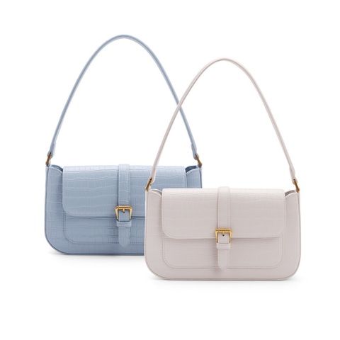 百丽2021夏新商场同款牛皮手提包复古法式腋下包女X5096BX1