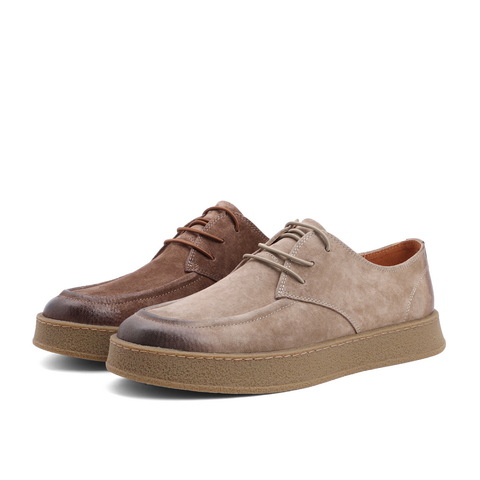 百丽潮搭工装鞋男2021秋新猪皮革时尚英伦风舒适休闲鞋A0524CM1