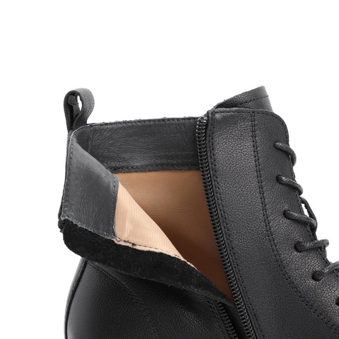 百丽马丁靴女2021冬新款商场同款牛皮革厚底松糕短靴子W9C1DDD1