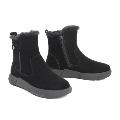 百丽保暖雪地靴女2021冬新商场同款时尚加厚短靴加绒X1Y1DDD1