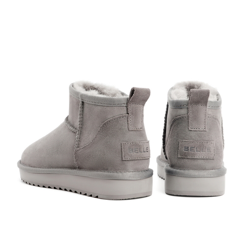 百丽保暖雪地靴女2021冬新商场同款时尚低帮短靴加绒X2P1DDM1