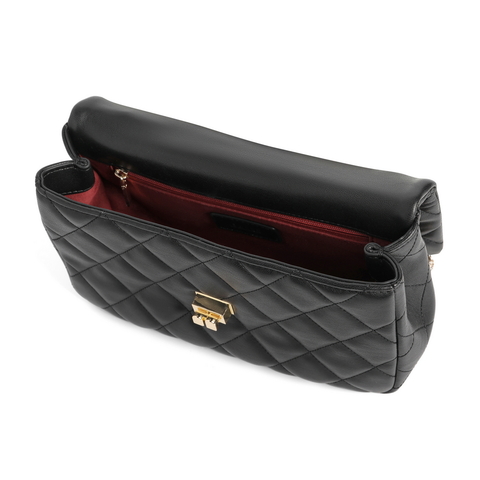 百丽时尚菱格小方包女2022春新商场同款斜挎绗缝包X5931AX2