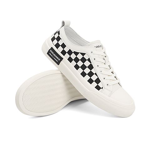 百丽时尚撞色板鞋男2022春新商场同款棋盘格休闲板鞋7MX01AM2