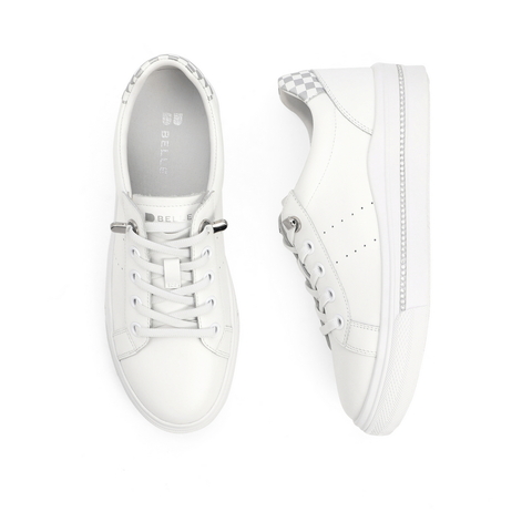 百丽舒适板鞋女2022春新商场同款牛皮革休闲小白鞋X7A1DAM2